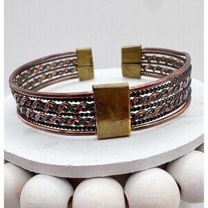 Vintage Mixed Metal Twisted Cuff Bracelet